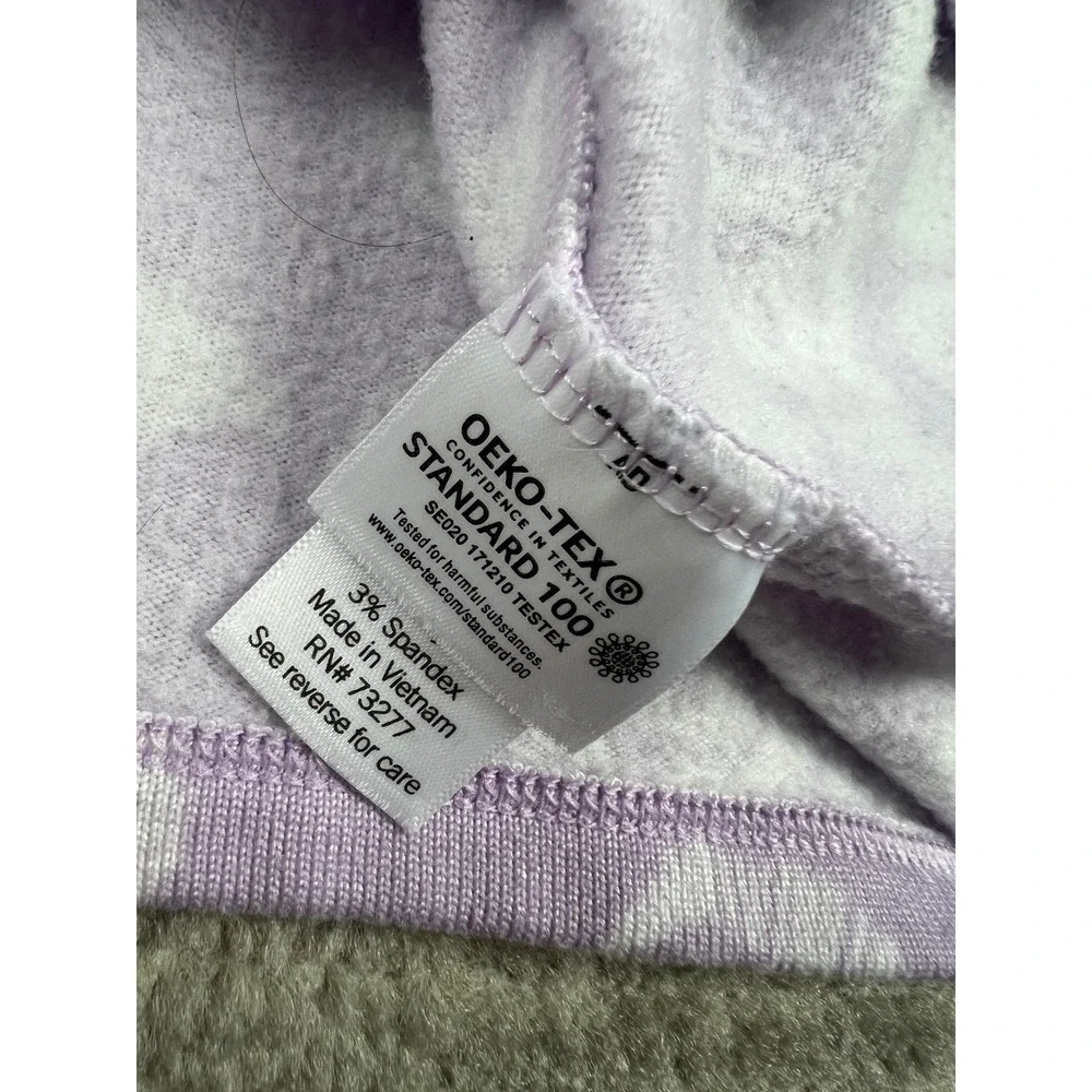 LC Lauren Conrad Sweatshirt Women Small Purple Floral Rose Sleepwear Top Relaxed